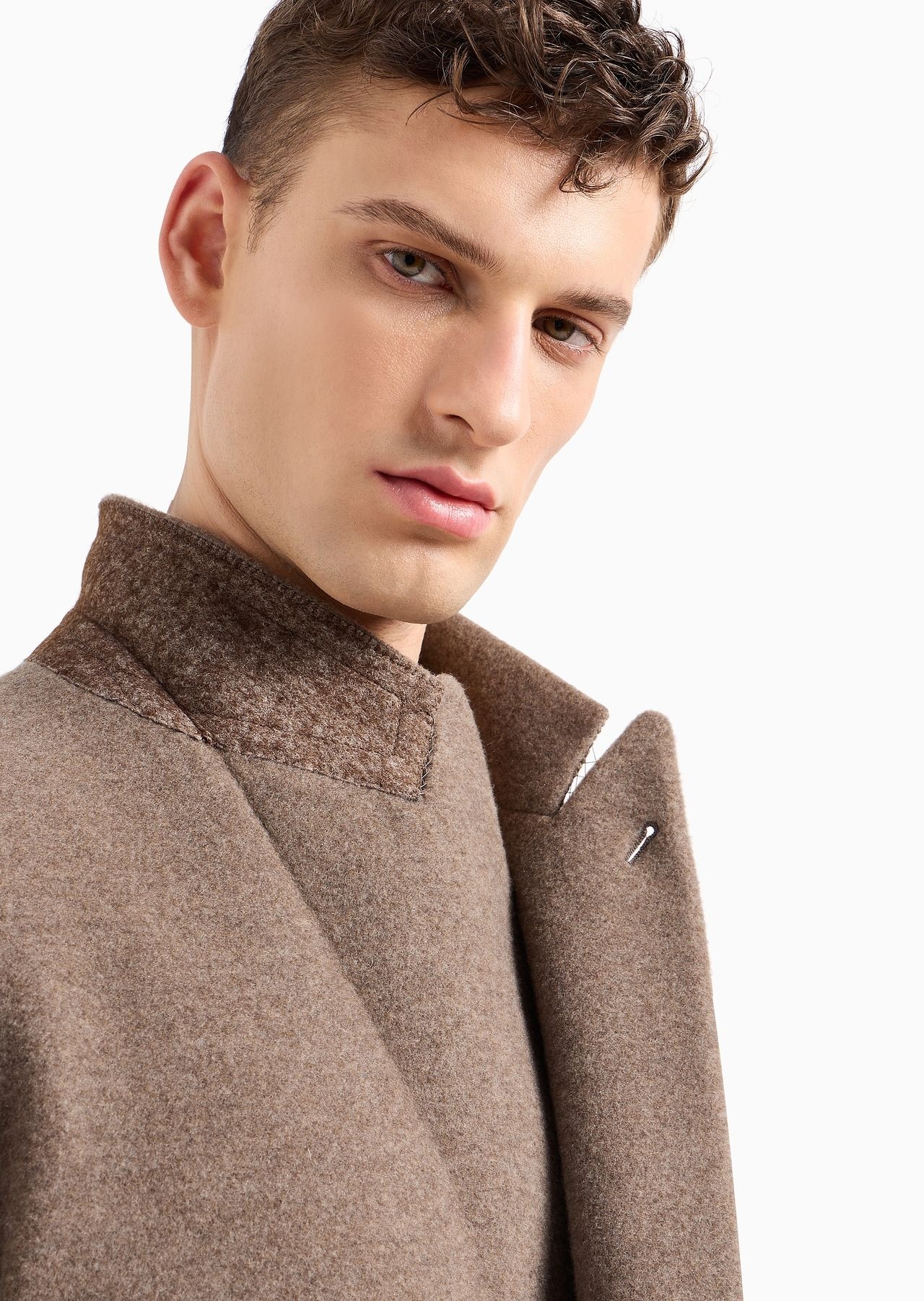 Heritage Line double-breasted jacket in a mélange cashmere fleece - 5
