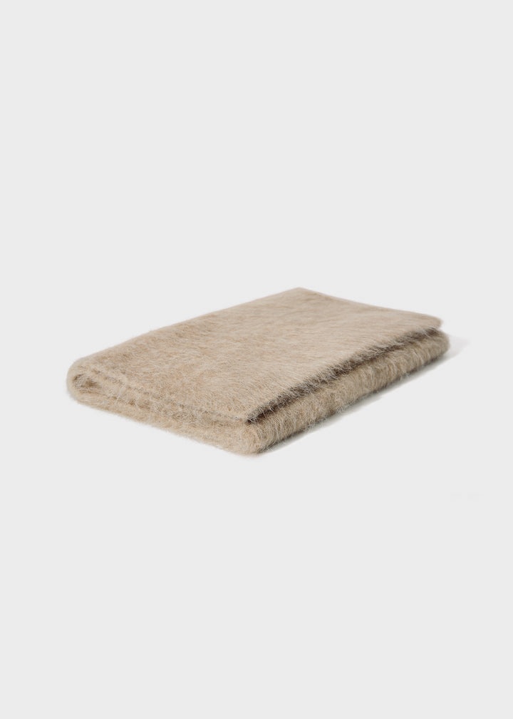 Alpaca knit scarf clay - 6