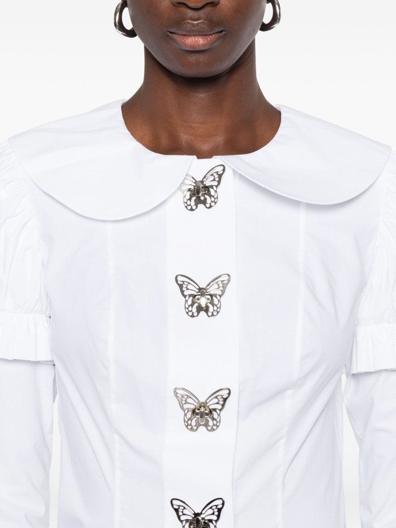 butterfly-embellished ruffled shirt 5