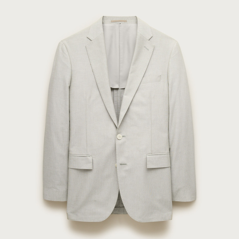 Ludlow Slim-fit suit jacket in Portuguese cotton oxford 1