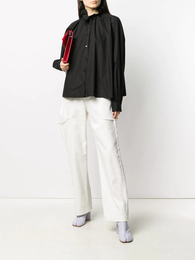 MM6 Maison Margiela ruched button-up shirt outlook