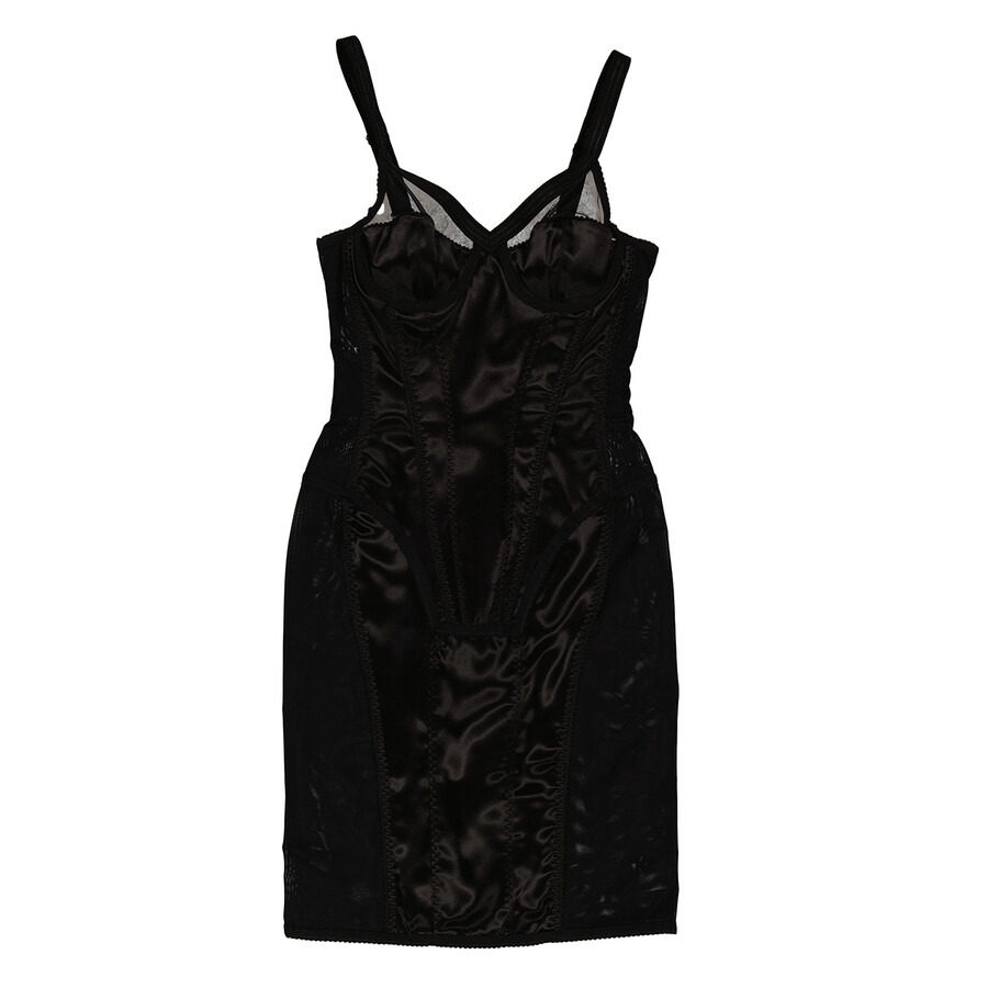 Burberry Ladies Black Tricot-Mesh Evening Corset Dress - 5