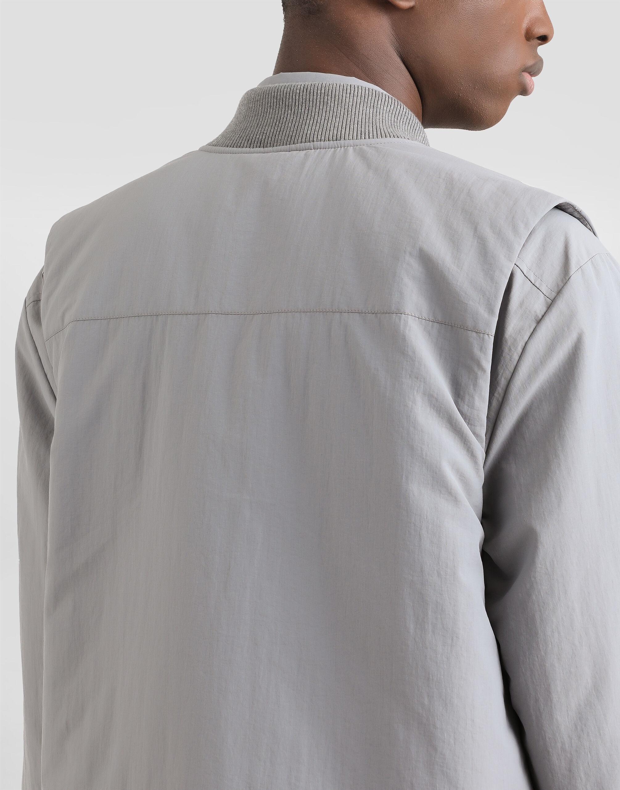 Padded technical fabric vest with tag - 5