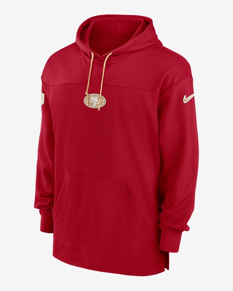 San Francisco 49ers Sideline Jersey Men's Nike Dri-FIT NFL Pullover Hoodie 1