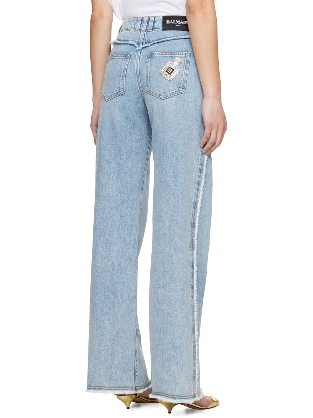 Blue Straight-Leg Denim Jeans - 3