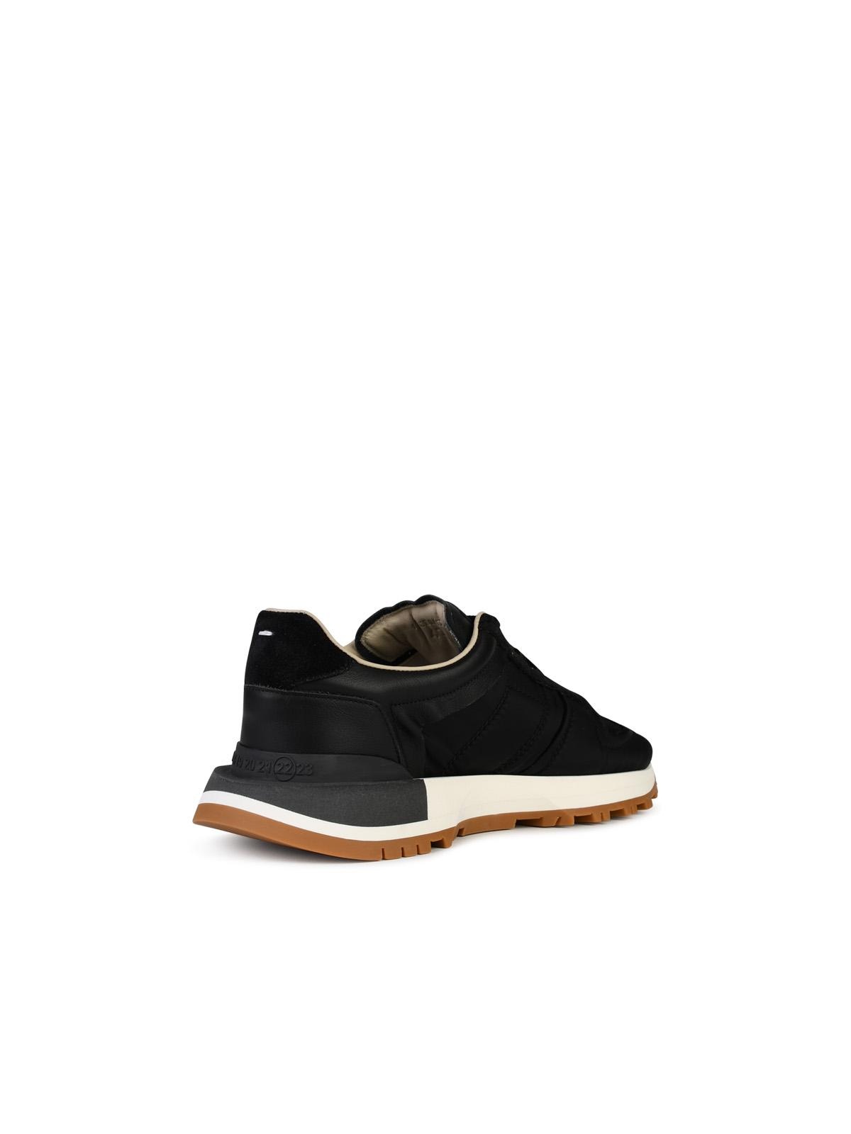Maison Margiela '50-50' Black Leather Blend Sneakers Man - 3
