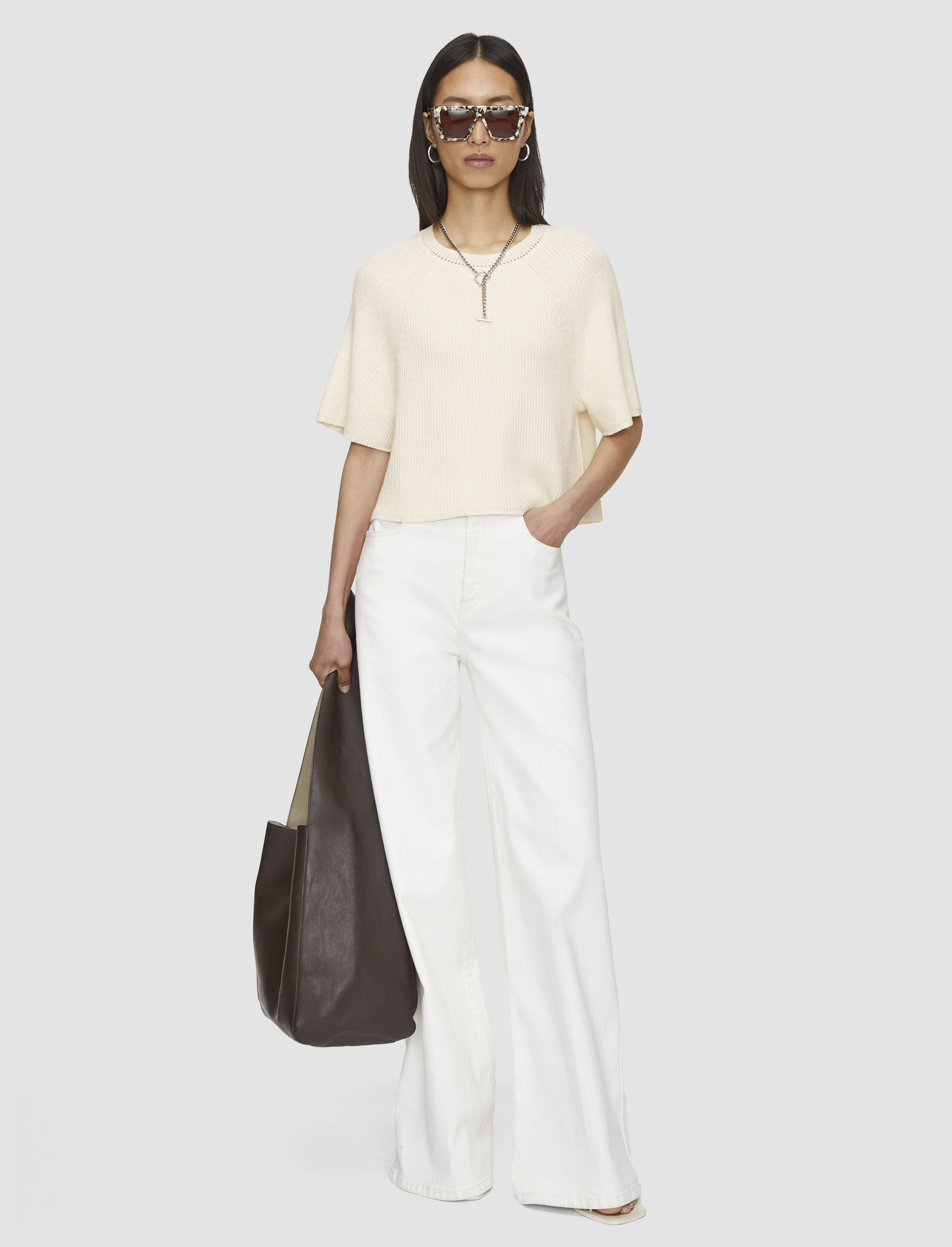 Linen Blend Knit Top - 2