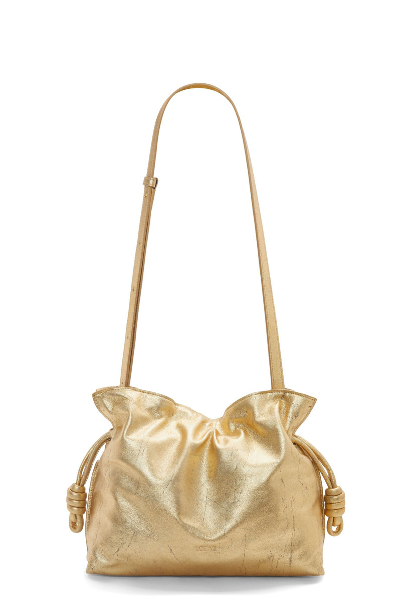 Flamenco clutch in metallic lambskin 4