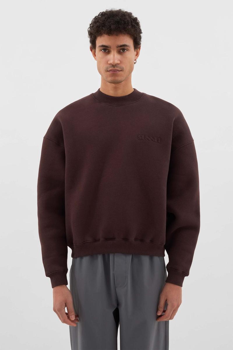 SUNNEI CREWNECK SWEATSHIRT / chocolate plum outlook