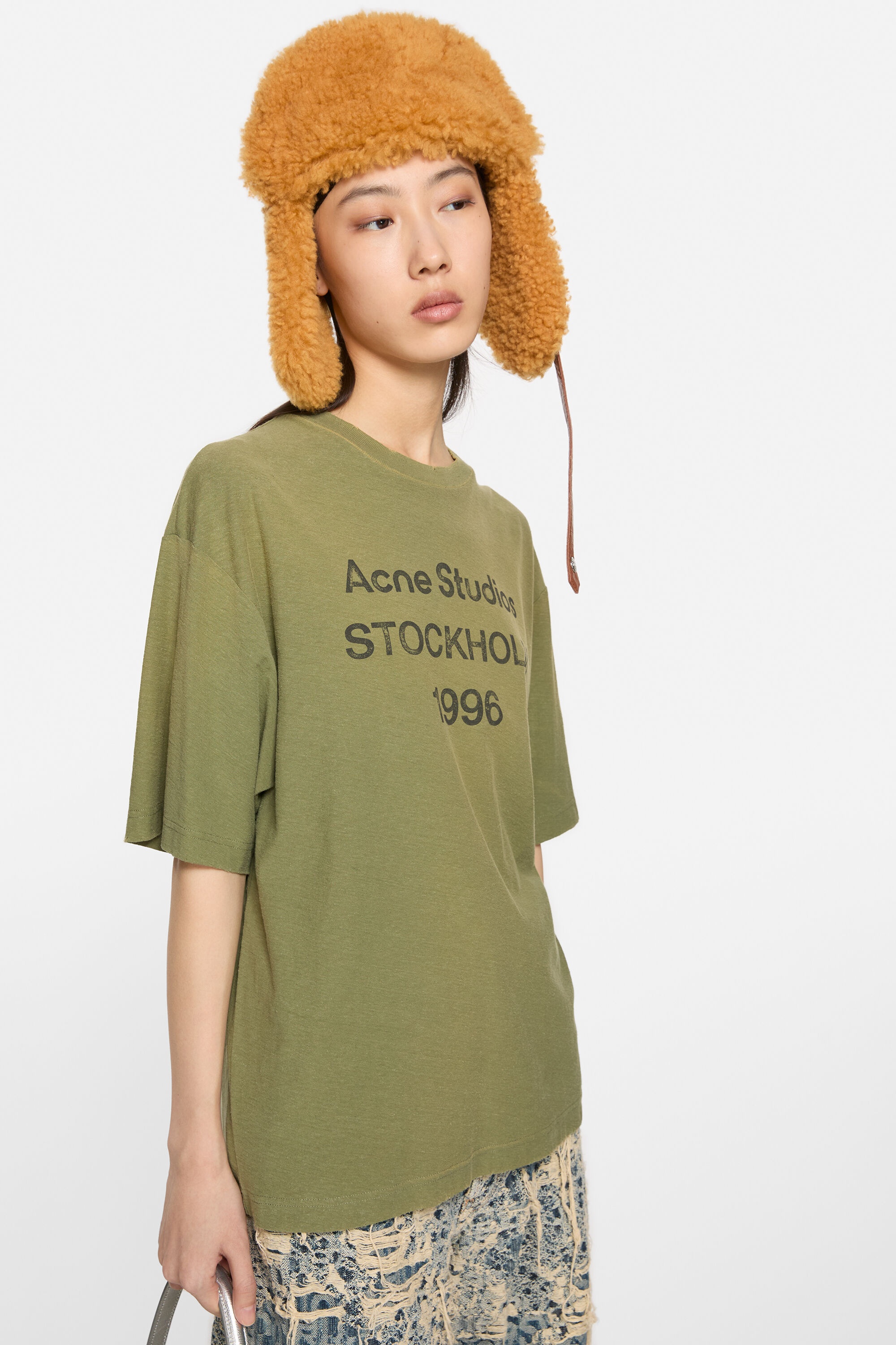 Logo t-shirt - Relaxed fit - Olive green - 4