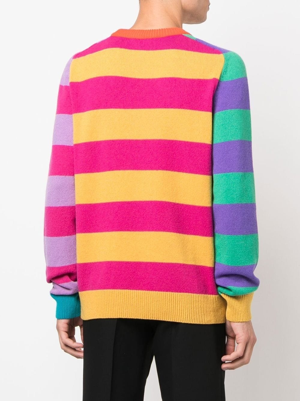 stripe-pattern jumper - 4