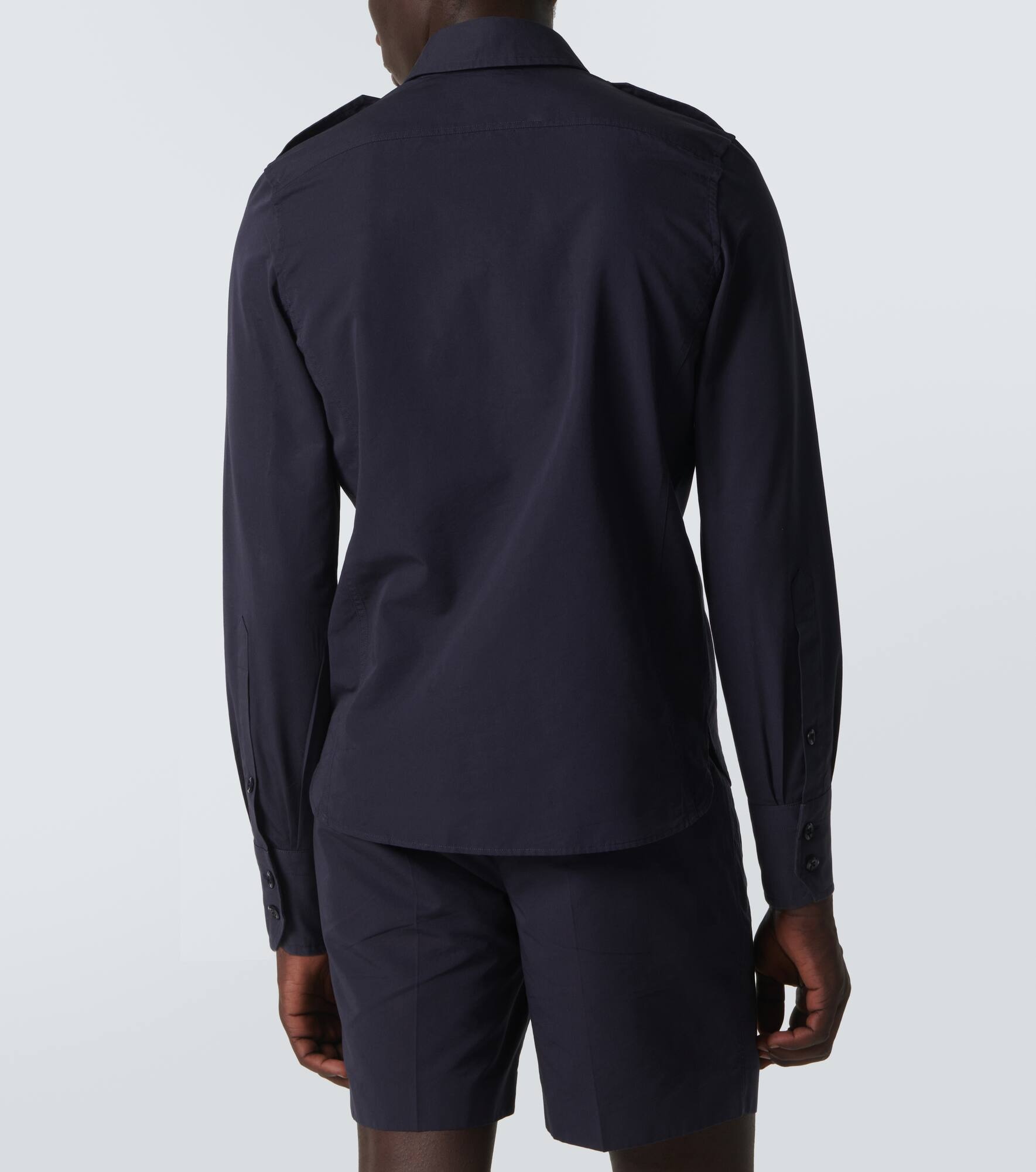 Cotton and silk poplin shirt - 4