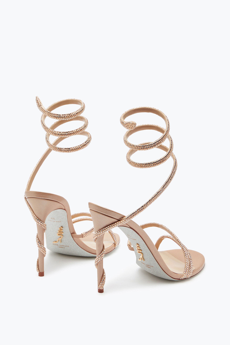 RENE CAOVILLA MARGOT CRYSTAL BLUSH SANDAL 105 outlook