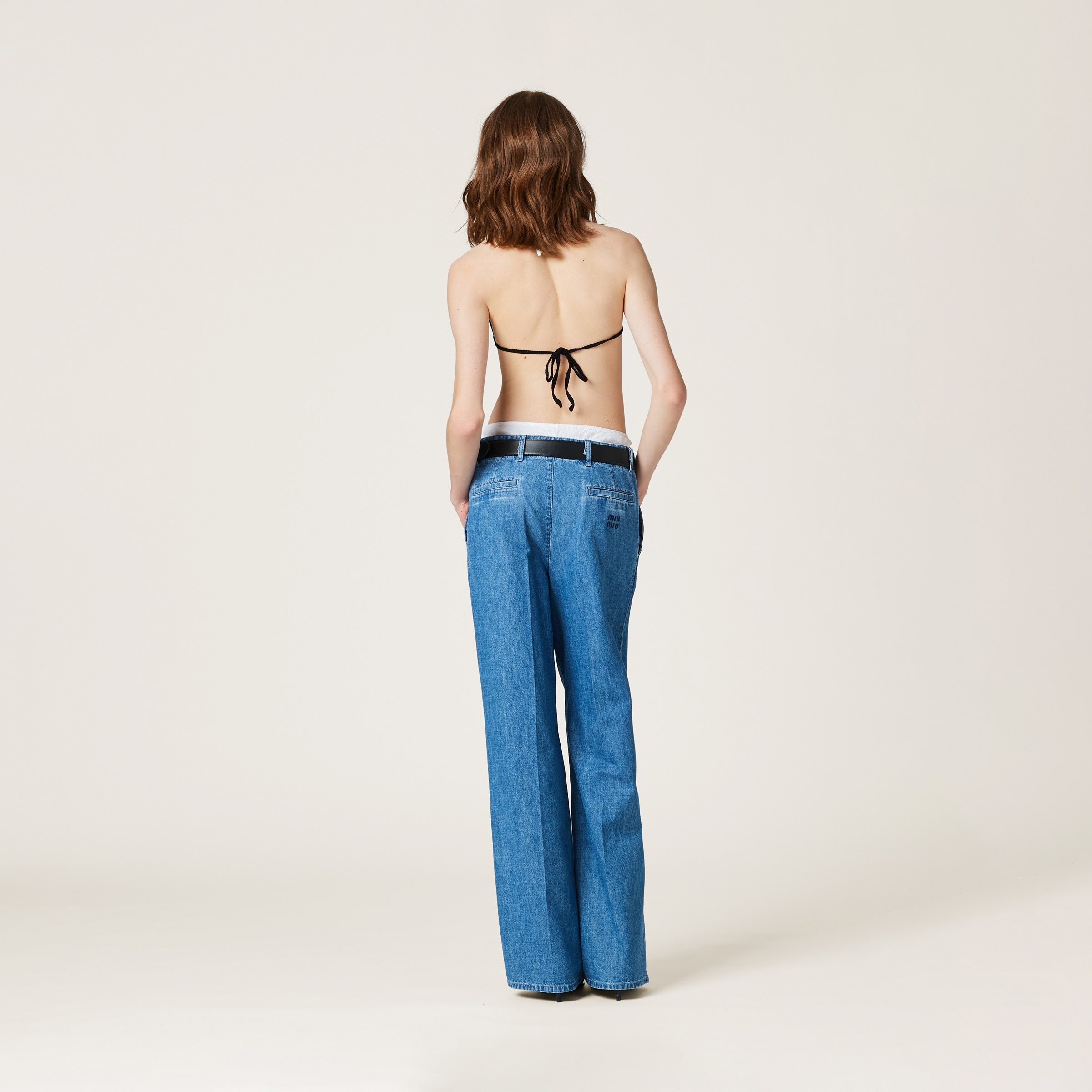 Chambray denim pants - 3