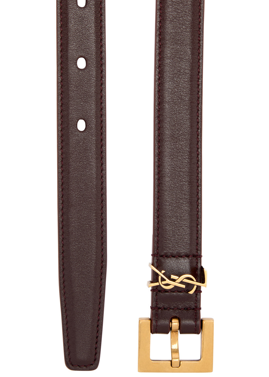 Saint Laurent Logo Leather Belt - 3