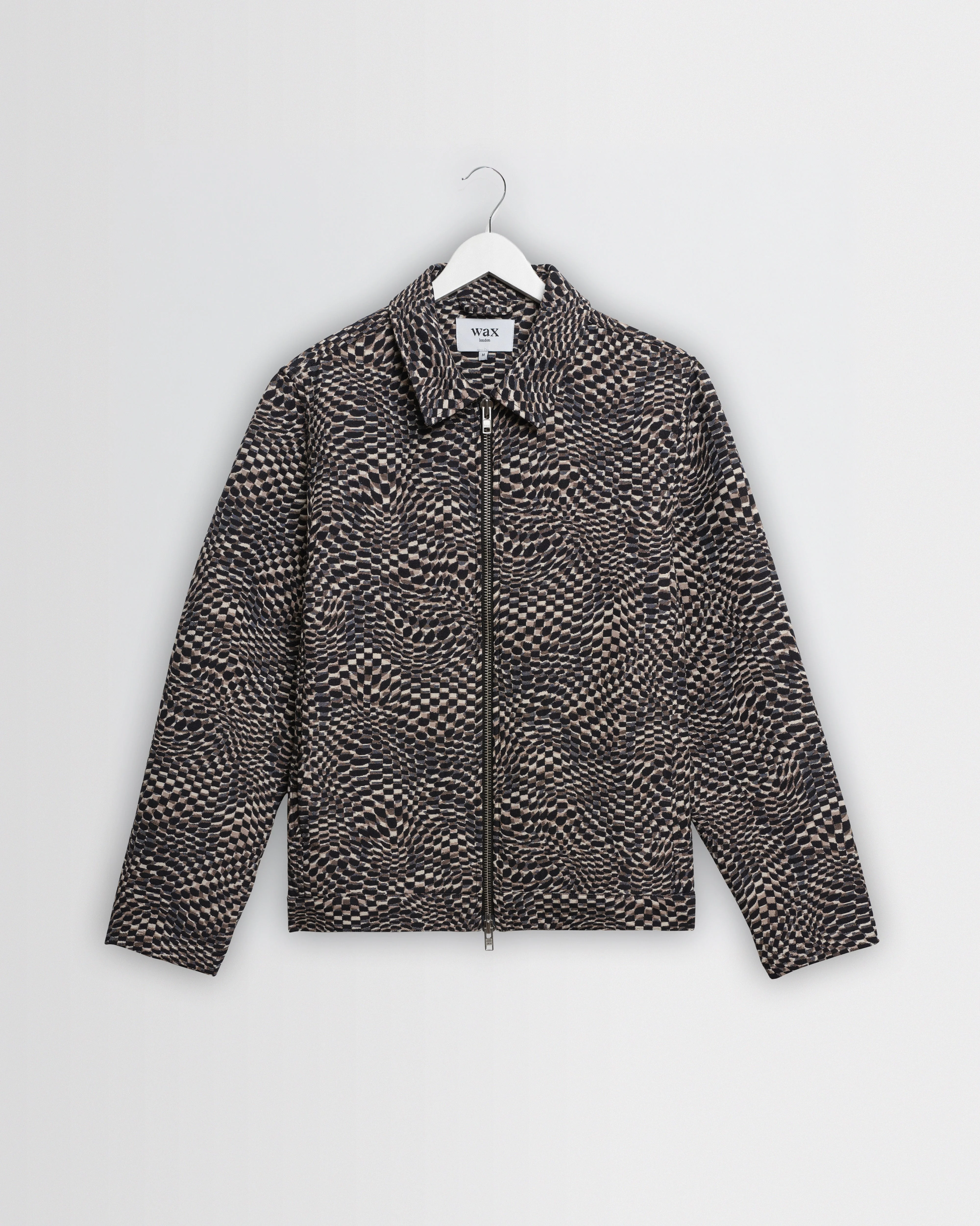 Park - Navy And Brown Wave Jacquard Jacket - 1