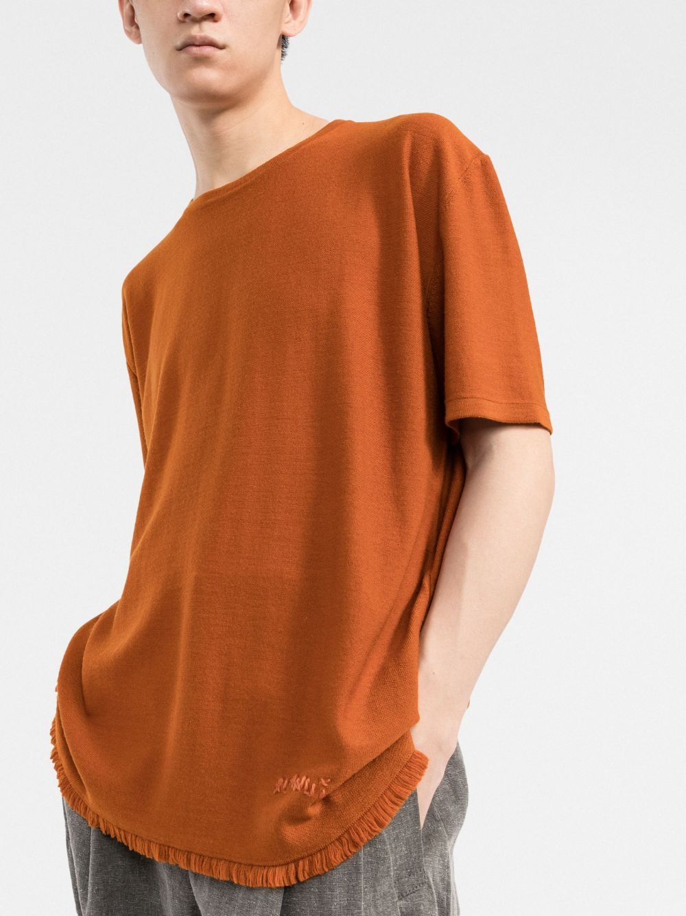 short-sleeve knitted T-shirt - 3