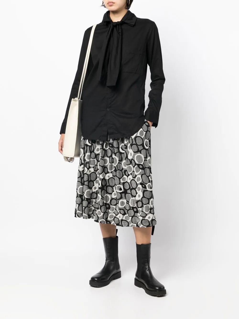 abstract patterned midi skirt - 2