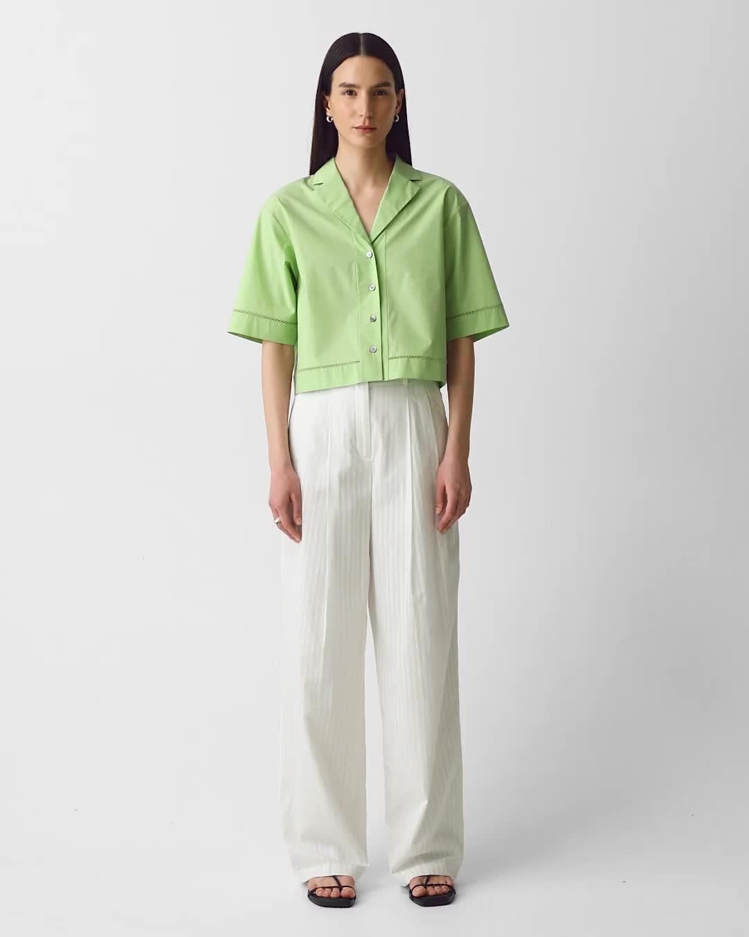 Boxy Camp Shirt in City Poplin - 7