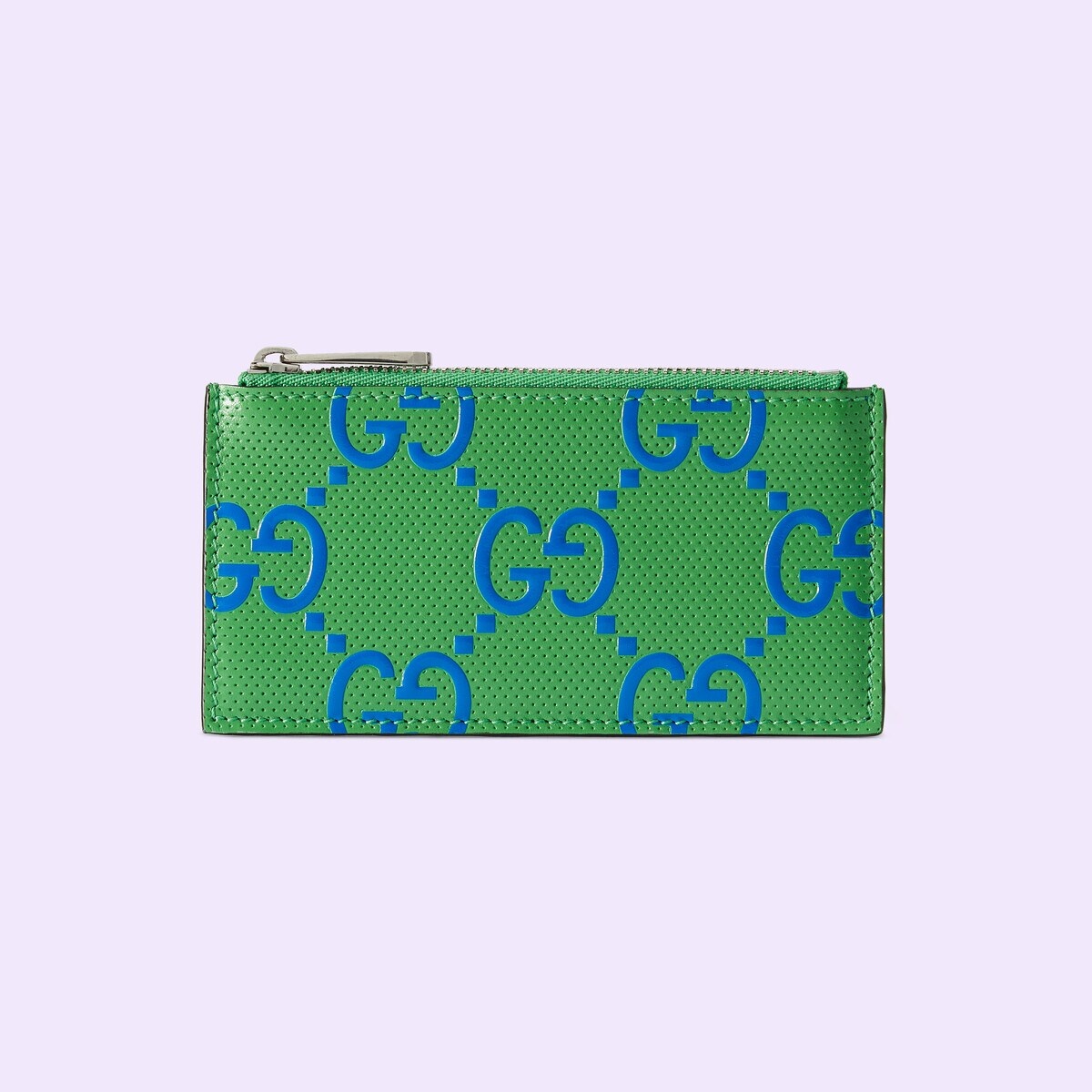 GG embossed zip card case - 1