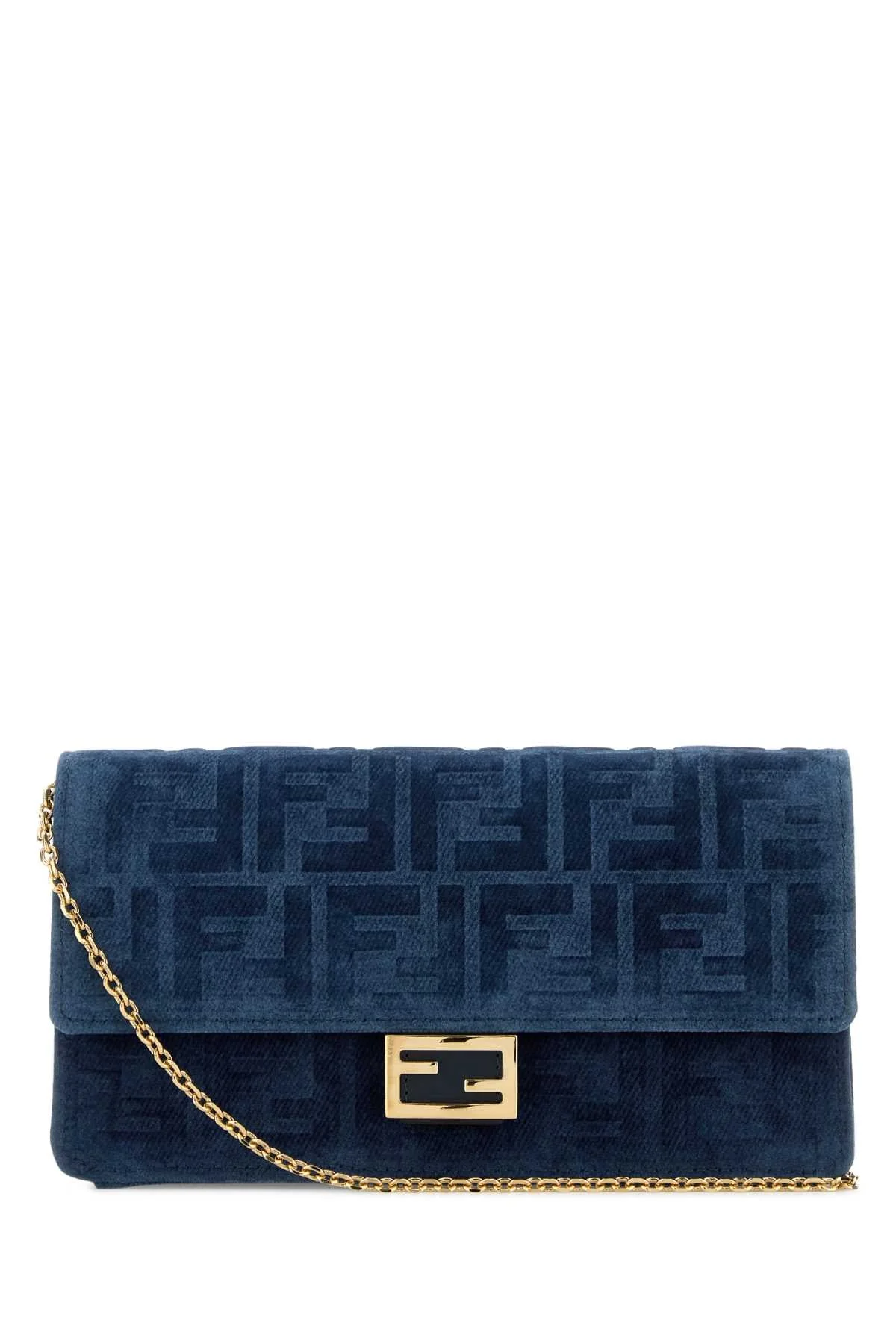 Fendi Women Blue Velvet Wallet - 1