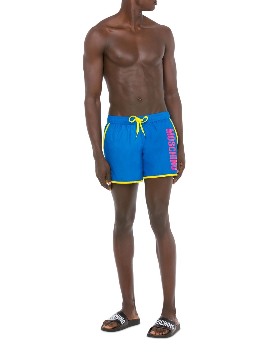 COLOR BLOCK SWIM TRUNKS - 2