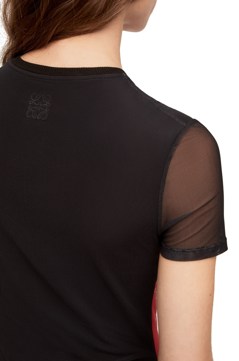 Anthurium dress in semi sheer mesh 4