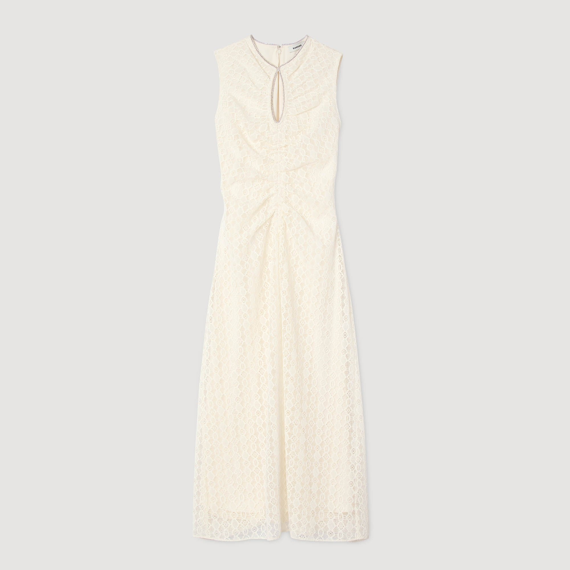 LACE KEYHOLE MAXI DRESS - 6