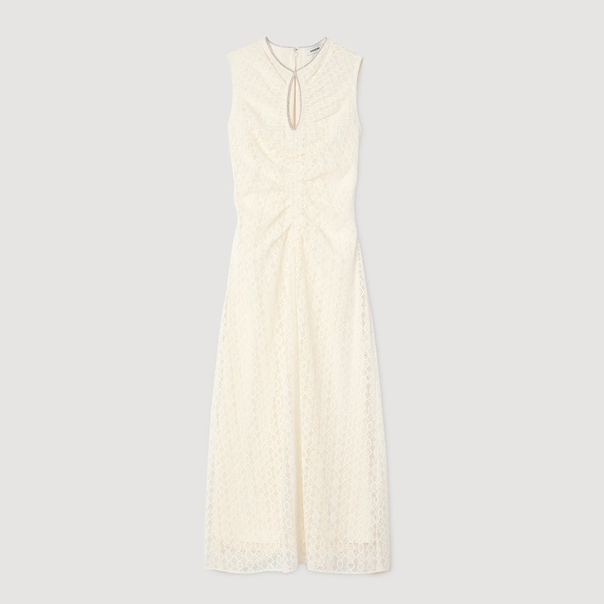 LACE KEYHOLE MAXI DRESS - 1