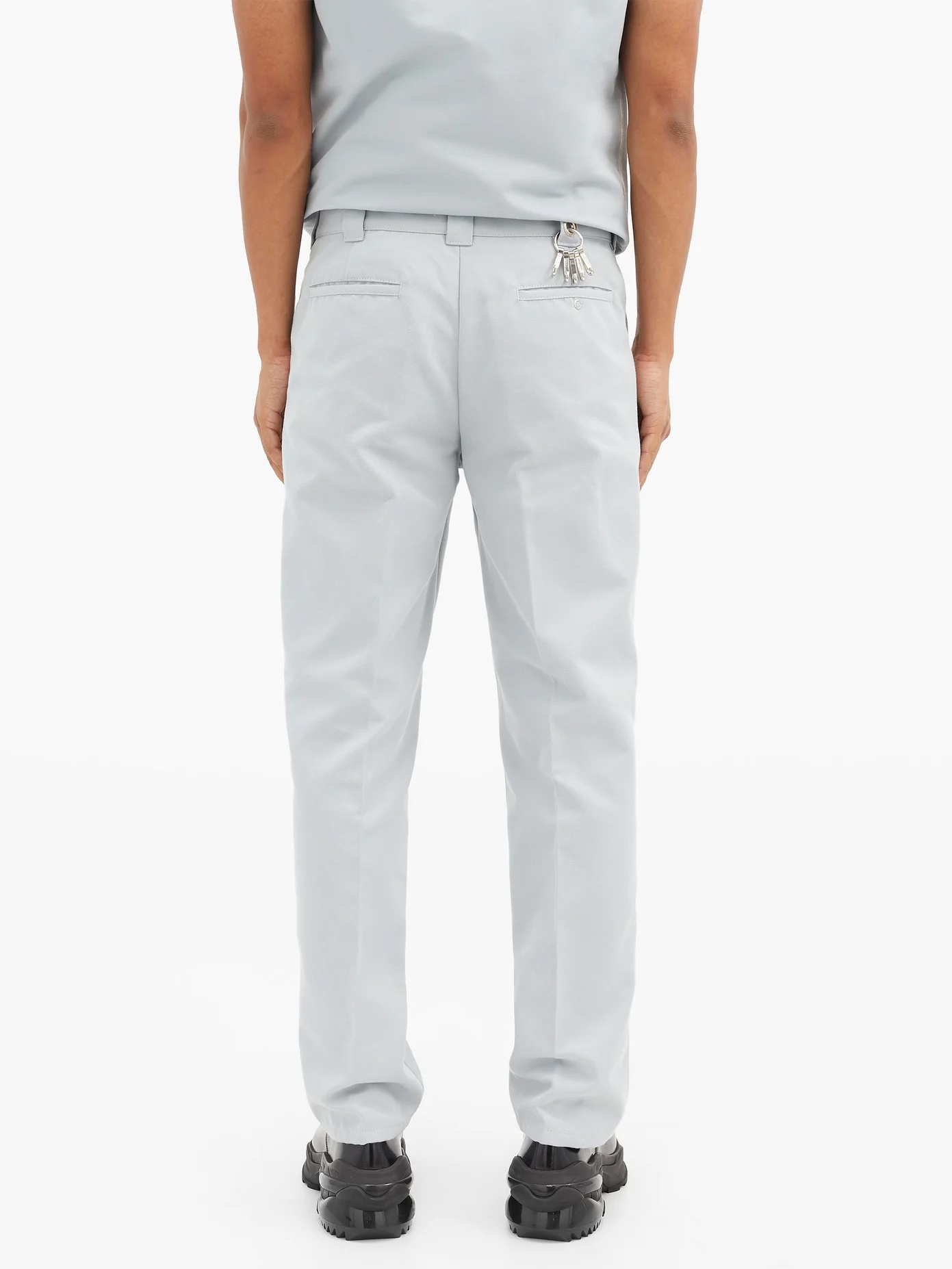 Name-tag cotton-blend canvas trousers - 5