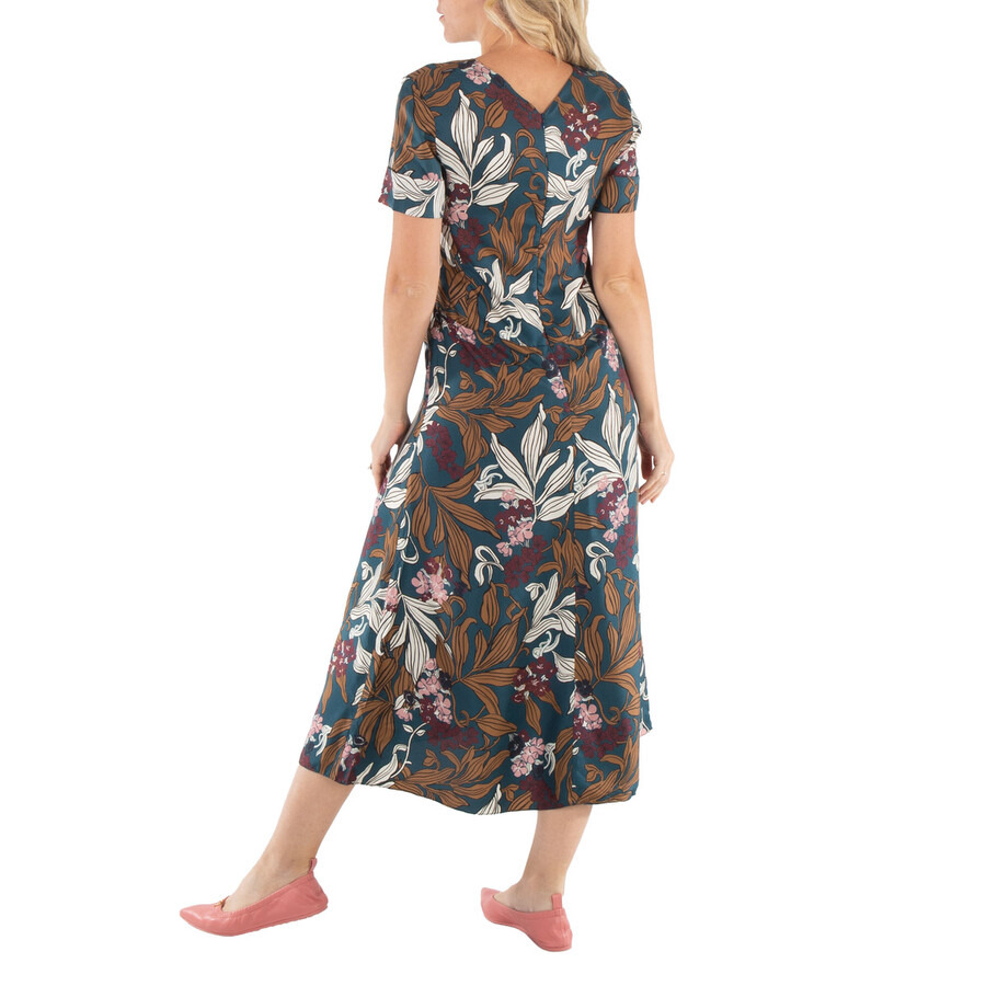 Max Mara Ladies China Blue Paola Printed Silk Dress - 6