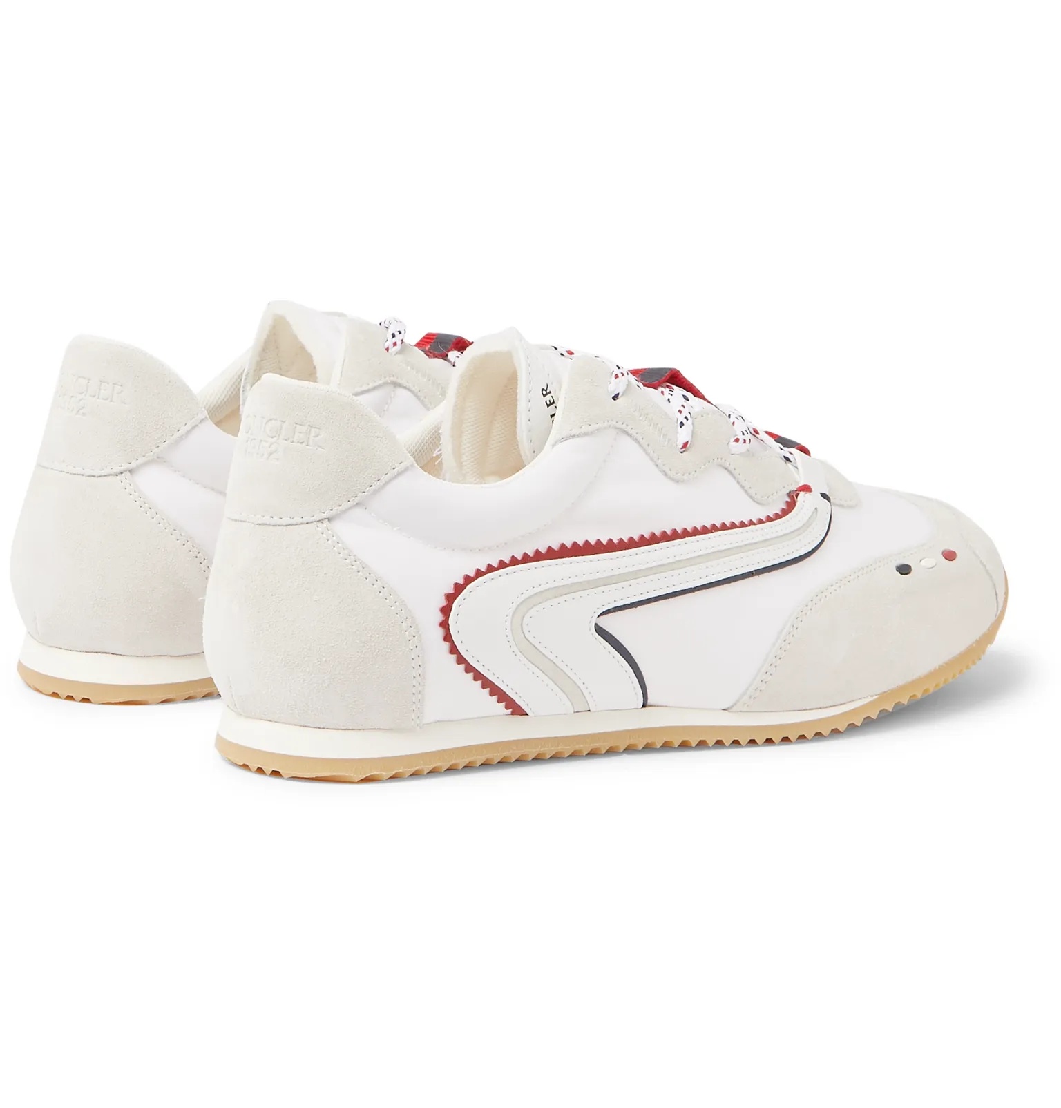 2 Moncler 1952 Leather-Trimmed Canvas and Suede Sneakers - 5