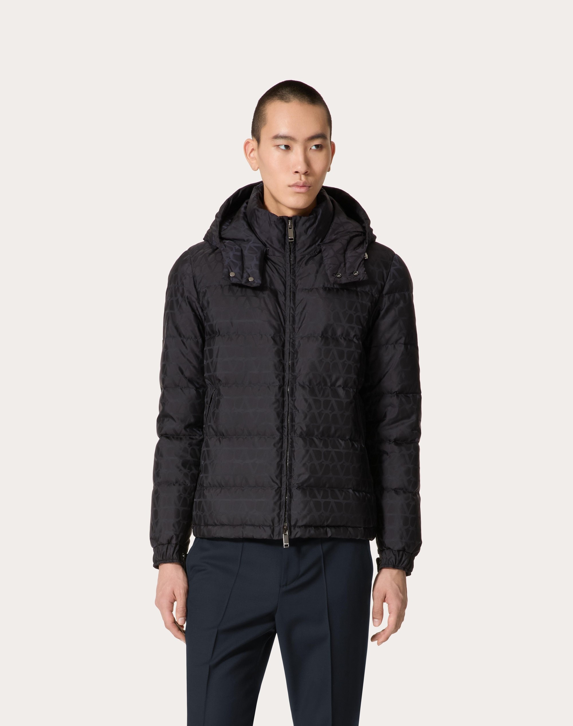 NYLON DOWN JACKET WITH TOILE ICONOGRAPHE PATTERN - 3