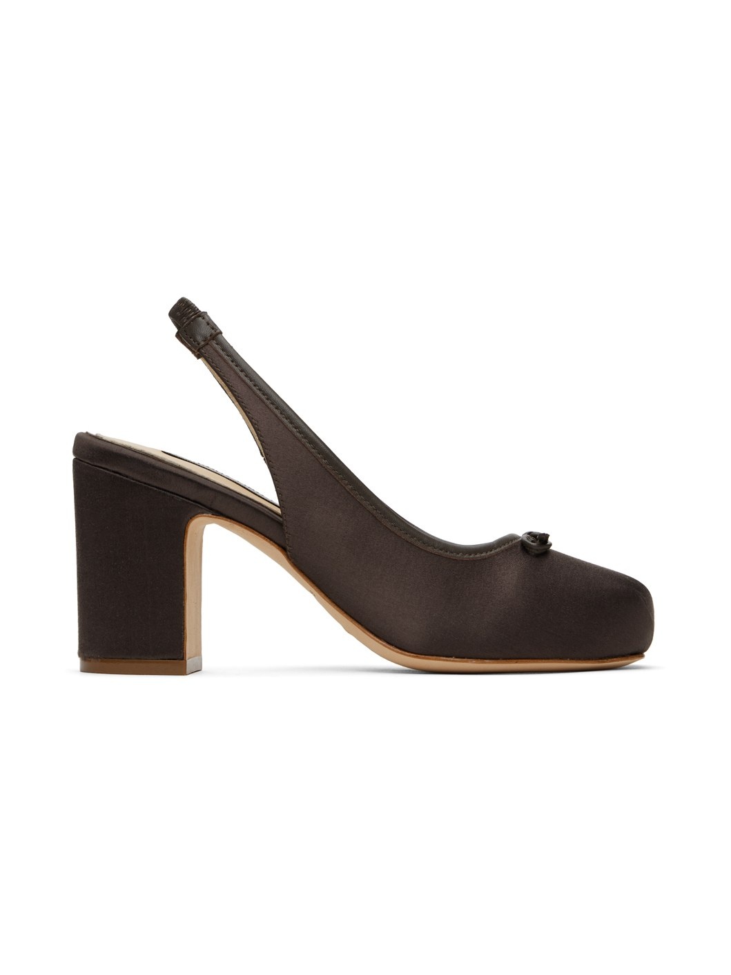 SSENSE Exclusive Brown Slingback 75 Heels - 1