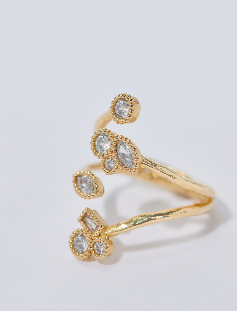 maje Rhinestone-embellished ring outlook