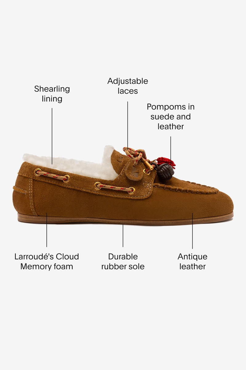 Cyprus Shearling In Russet Suede 5