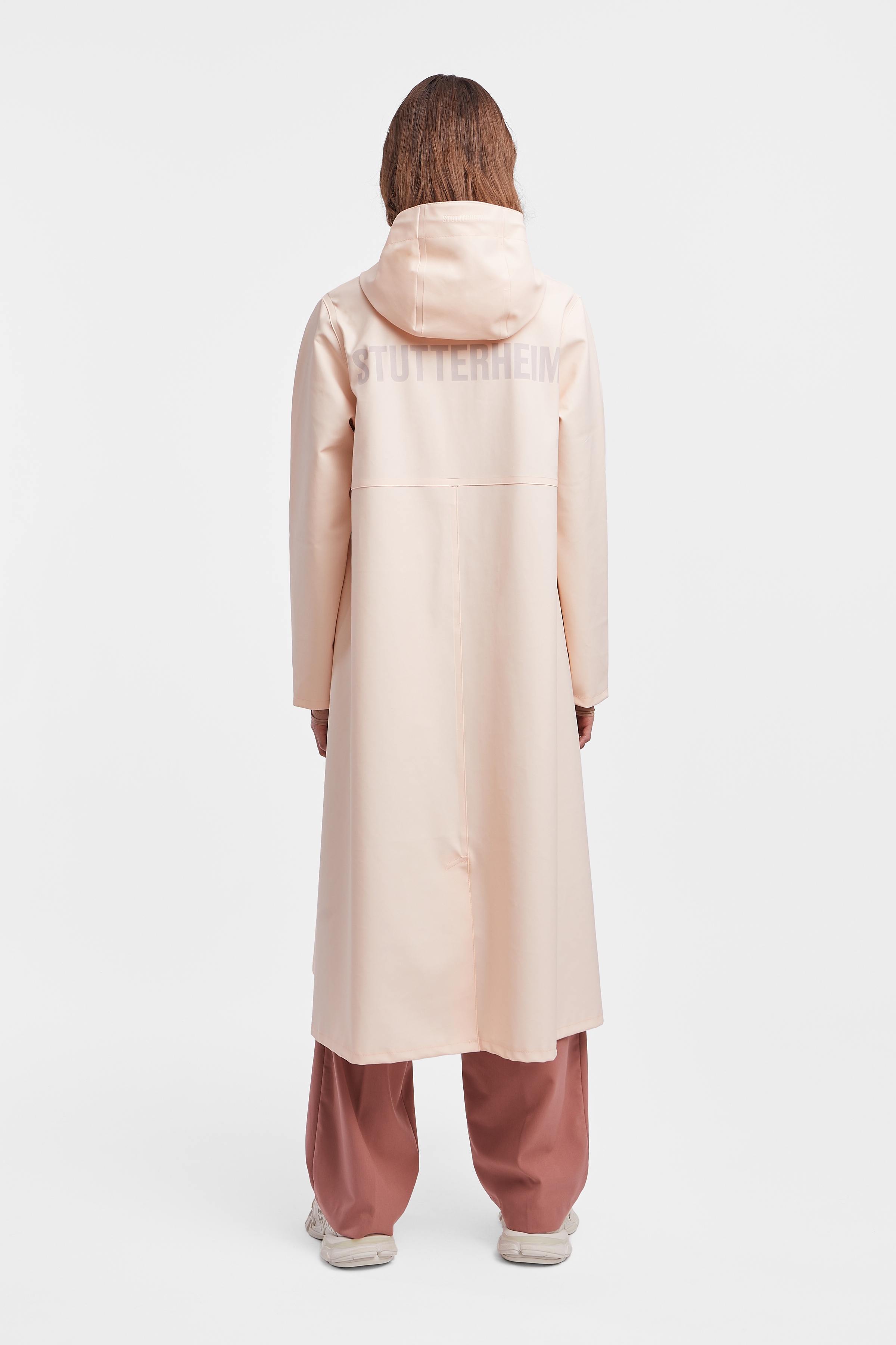Mosebacke Long Print Raincoat Peach - 4