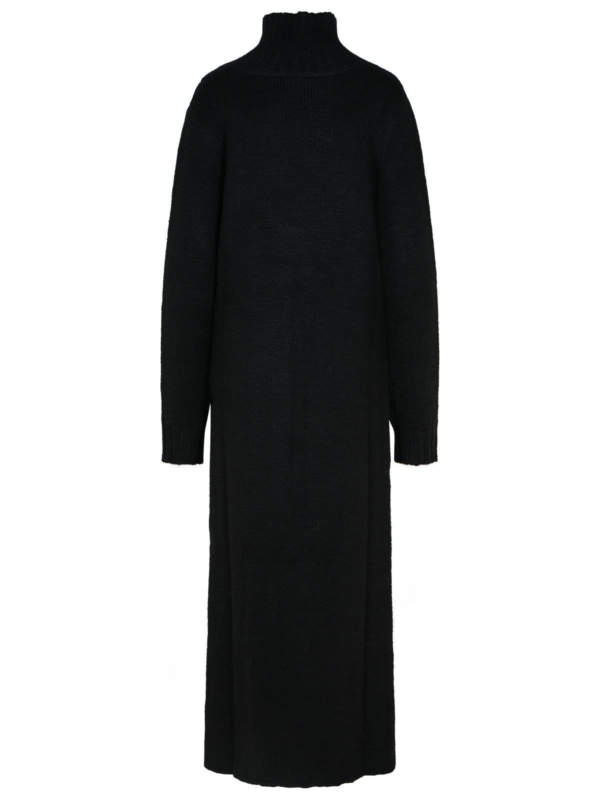 Jil Sander Black Alpaca Blend Dress Women - 3