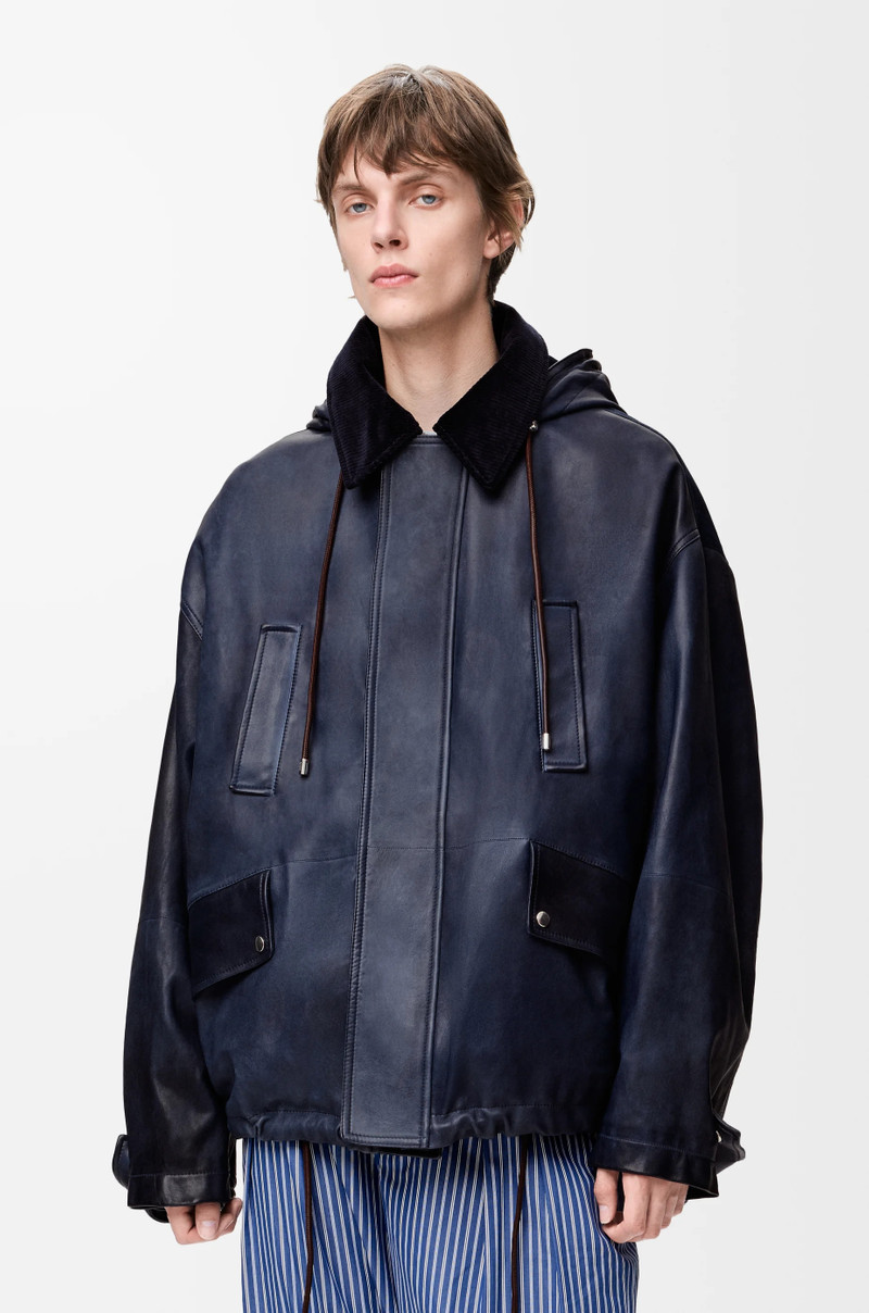 Short parka in nappa lambskin and cotton 3