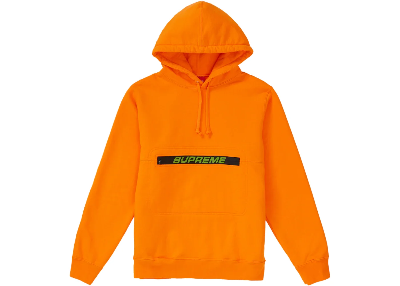 Supreme Zip Pouch Hooded Sweatshirt Orange - 1