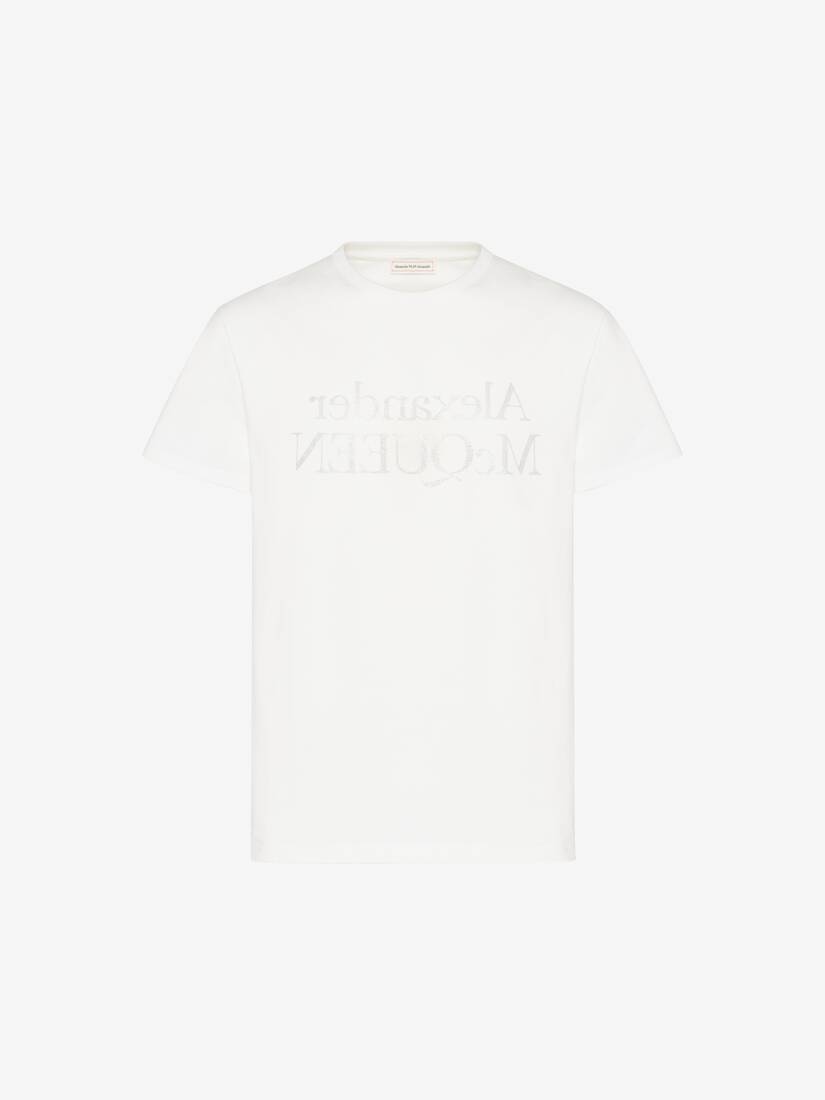 Men's Reflected Logo T-shirt in White - 2