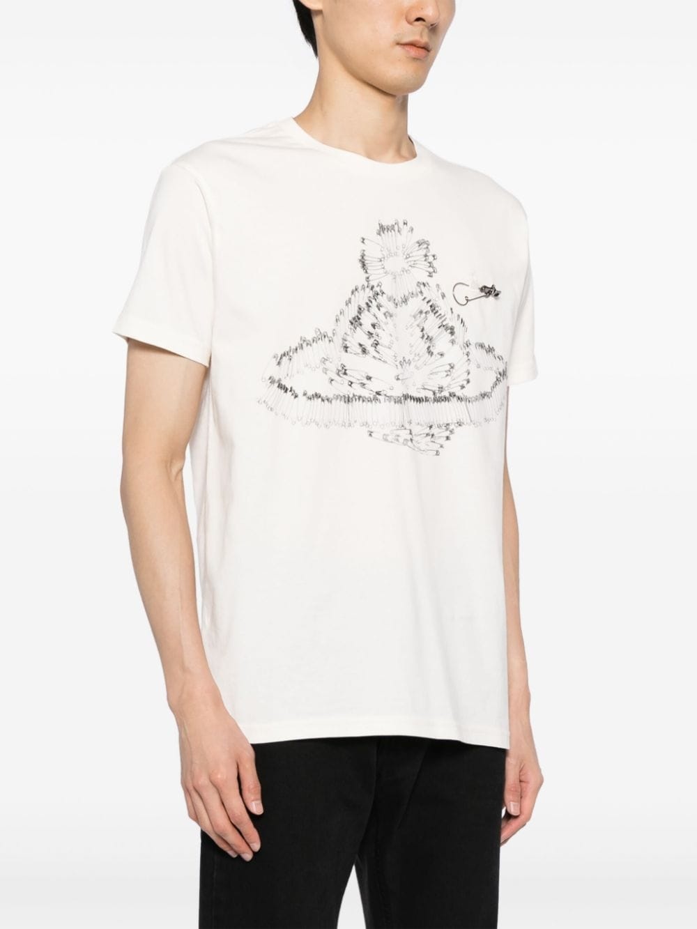 metal appliquÃ© cotton t-shirt - 3