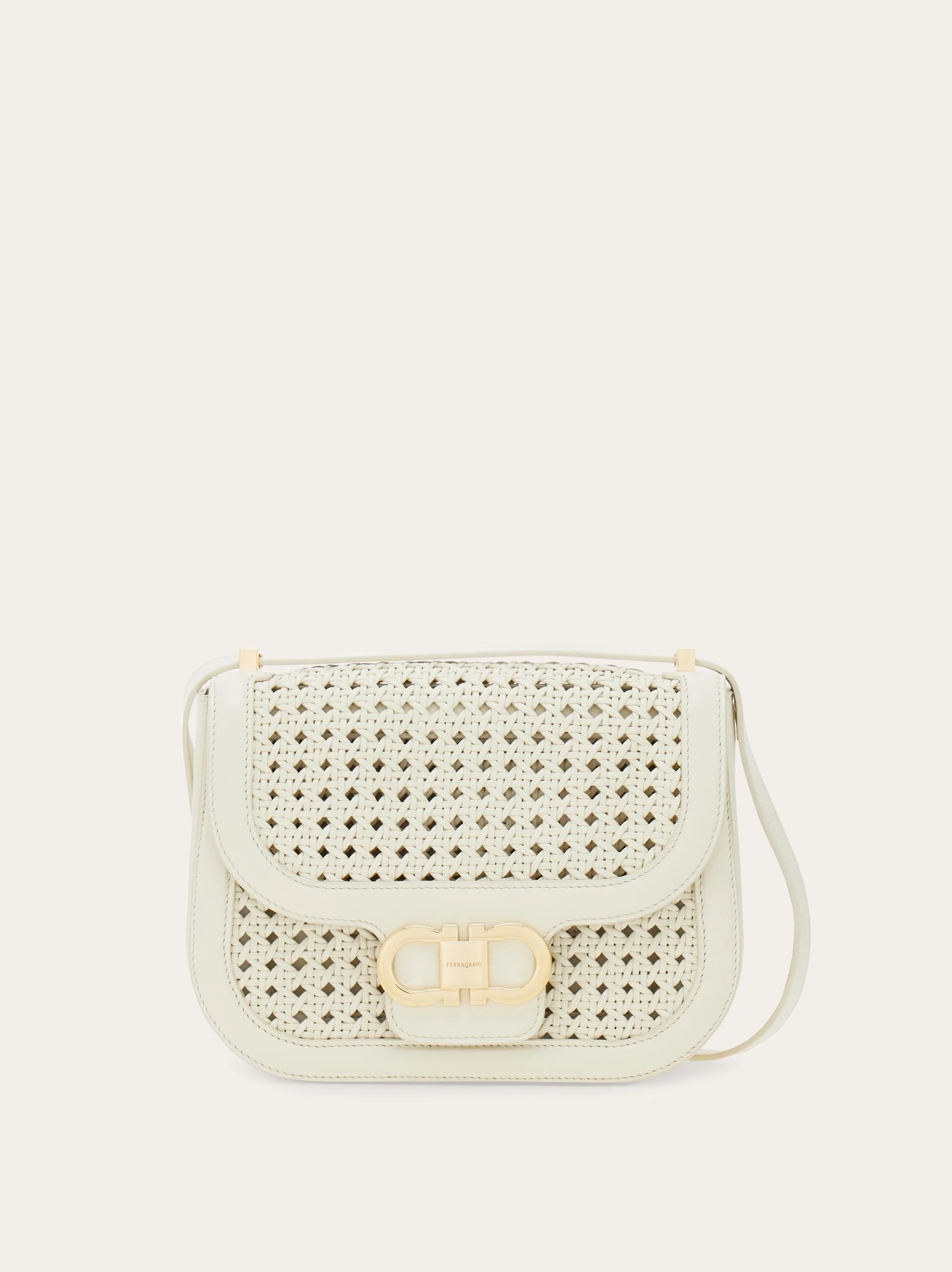 Double Gancini North-South crossbody bag - 1