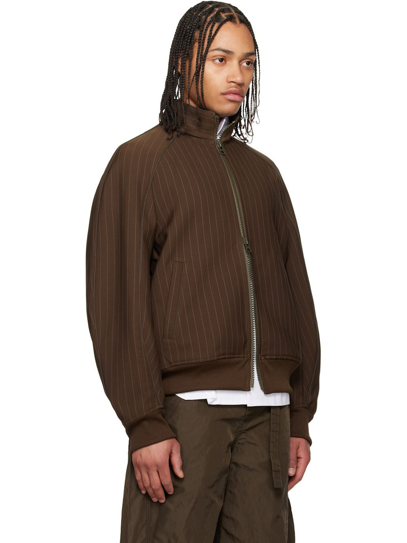 Brown Matelasse Twill Blouson Jacket 2