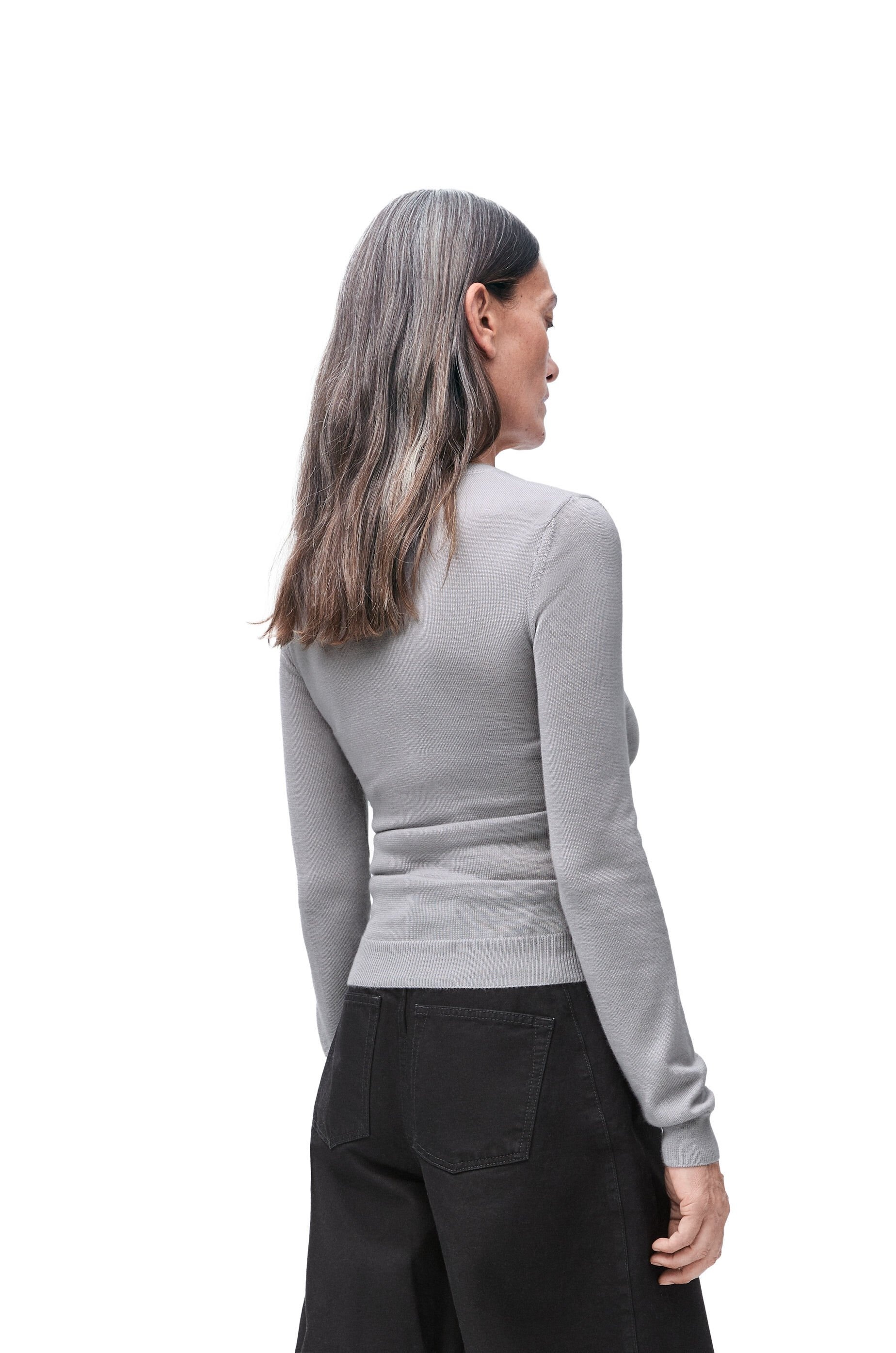 Draped sweater in cashmere and silk - 4