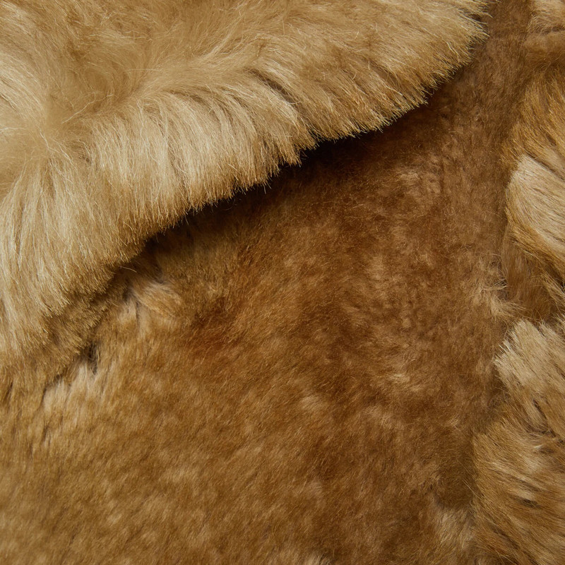 Shearling single-breasted coat 6