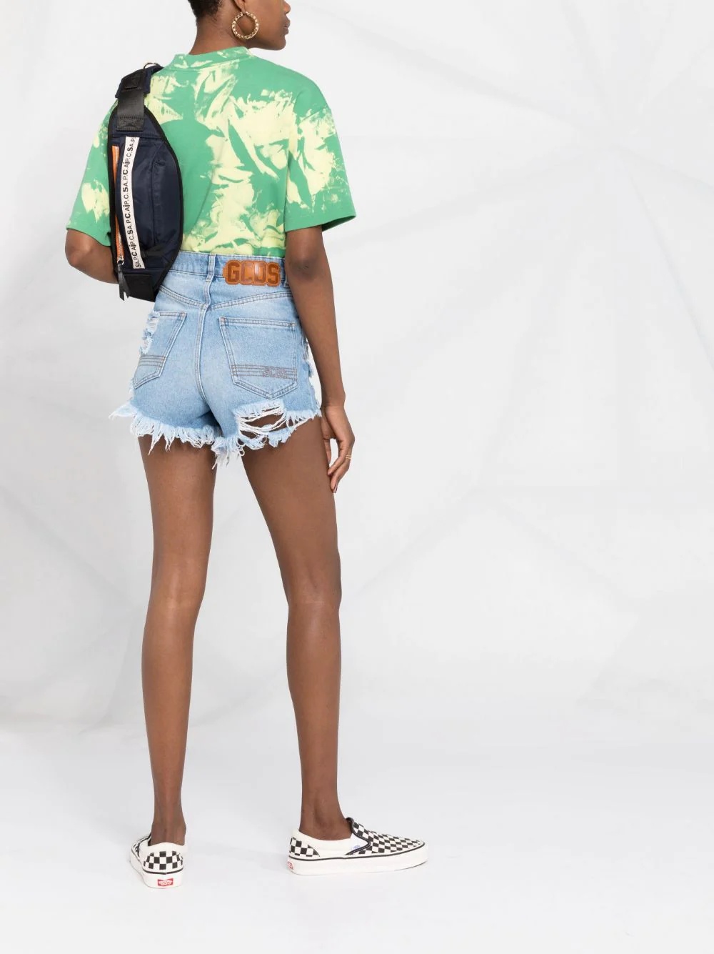 ripped denim shorts - 4