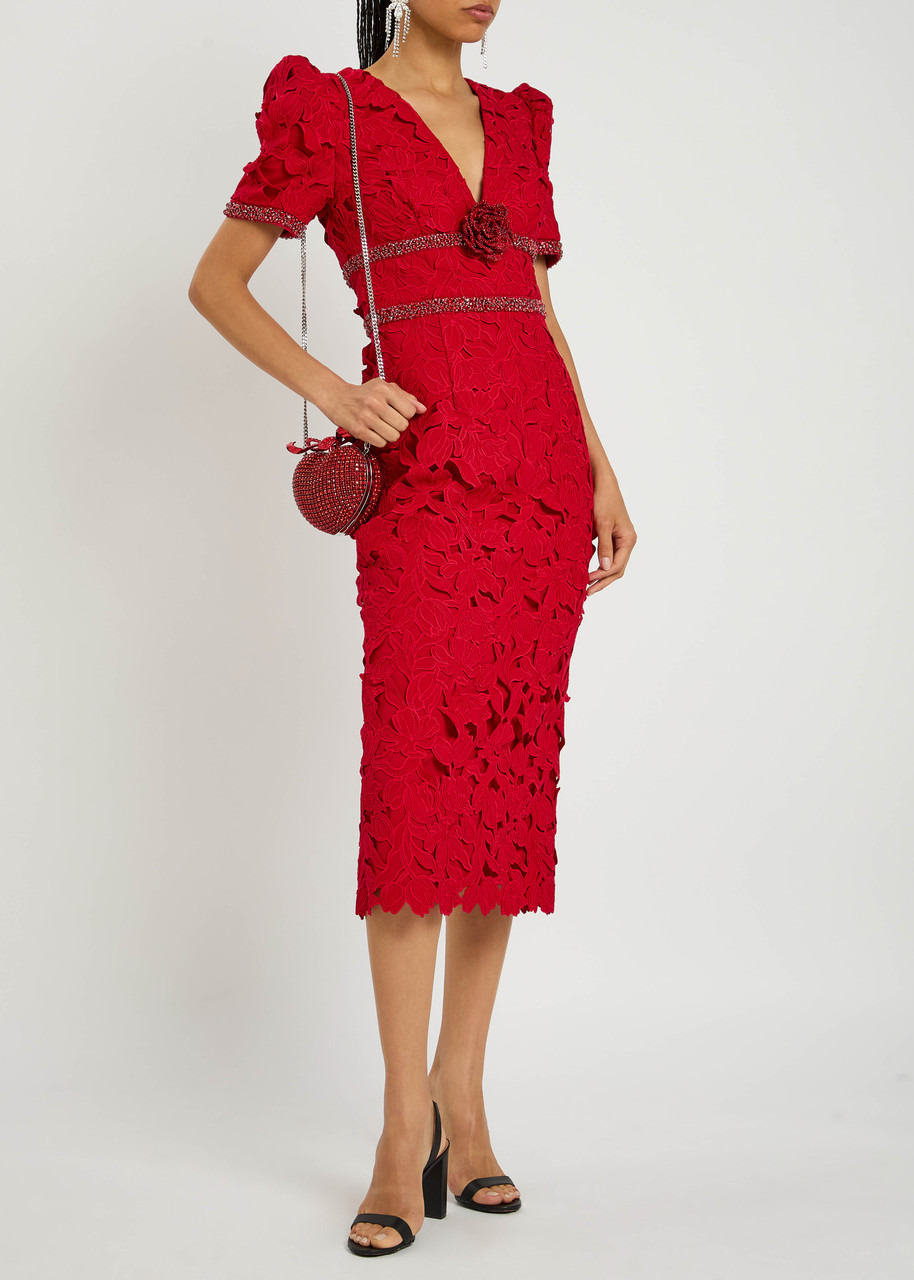 Rebecca Vallance Kalina Floral Cut-out Midi Dress - 5