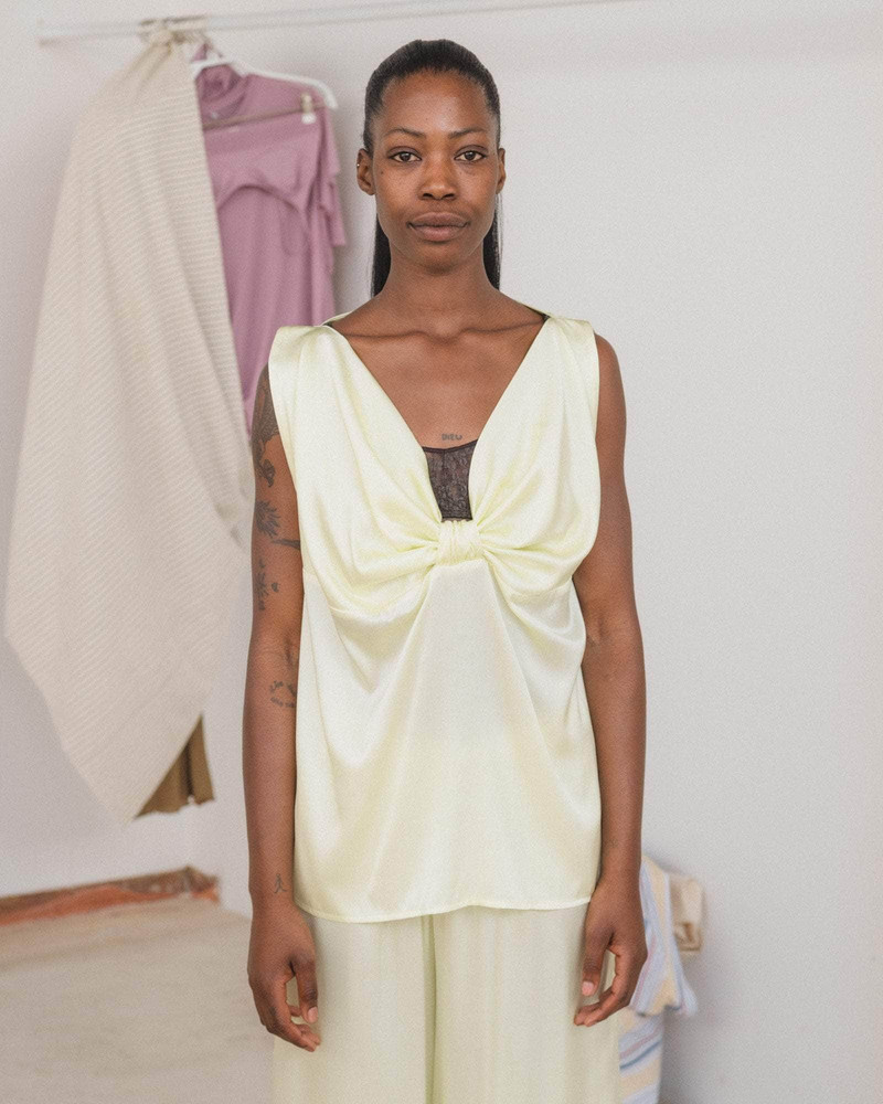 Sepia Top - Silk Satin 1