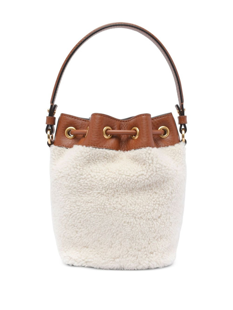 Valentino shearling bucket bag outlook